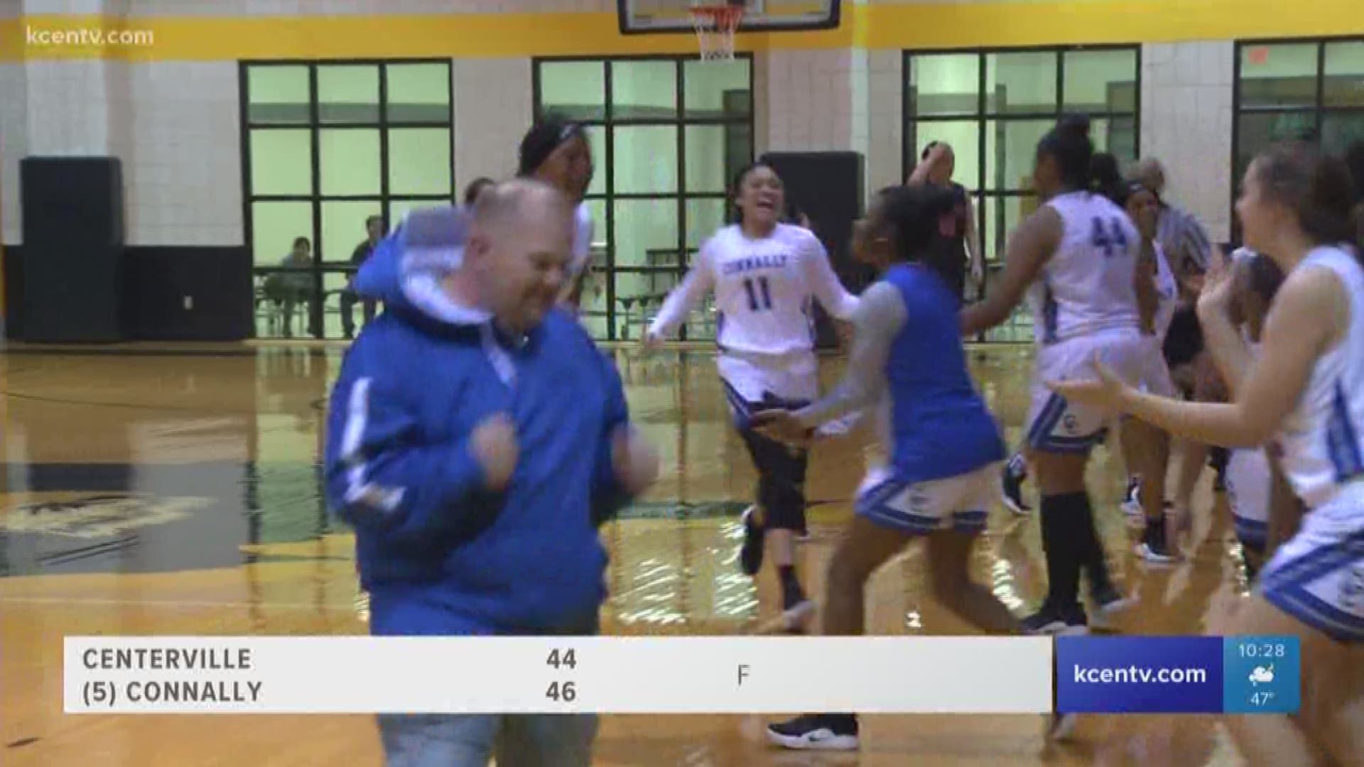 Connally is 14-0 this season. Ariel McCoy hit the shot to take the lead with just five seconds left.