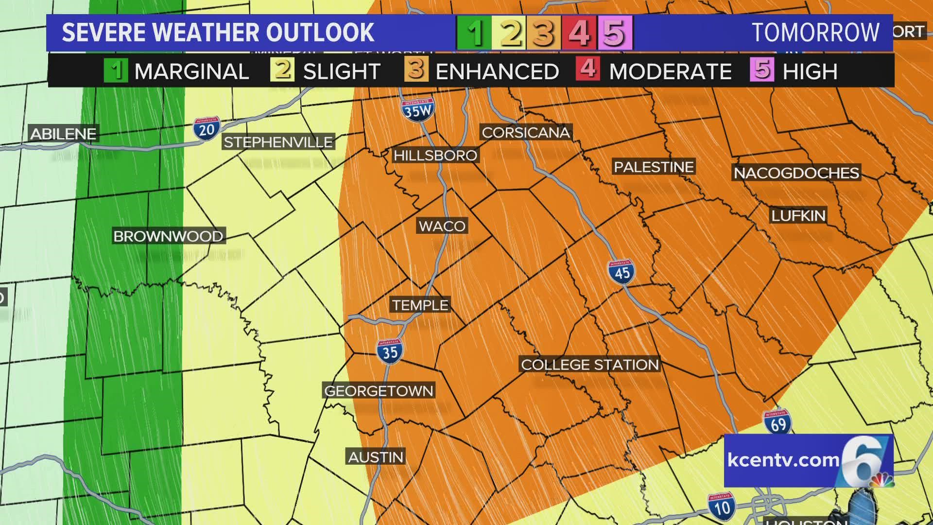 Severe weather is forecasted throughout Texas on Friday, Nov. 4.