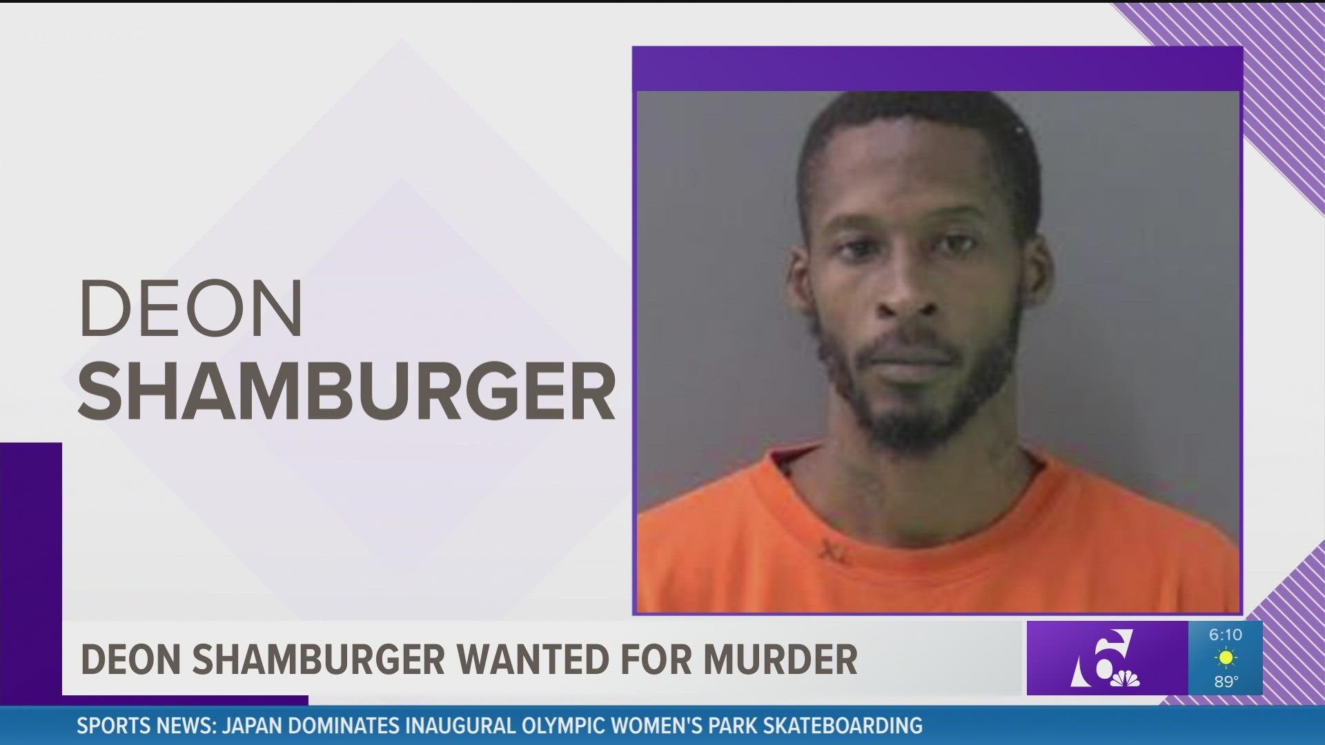 Police say 34-year-old Deon Shamburger murdered Jamel Jones on July 30 around 3:11 p.m. after a "personal dispute" in the 1100 block of Shady Lane.