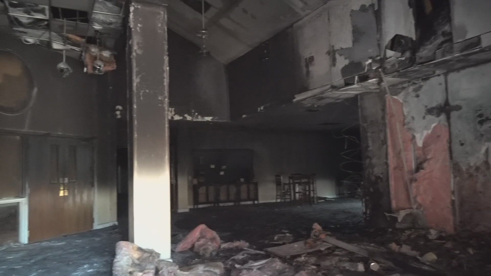A fire damaged part of First Baptist Church in Copperas Cove, but the congregation remains hopeful and uplifted by community support as they plan next steps.