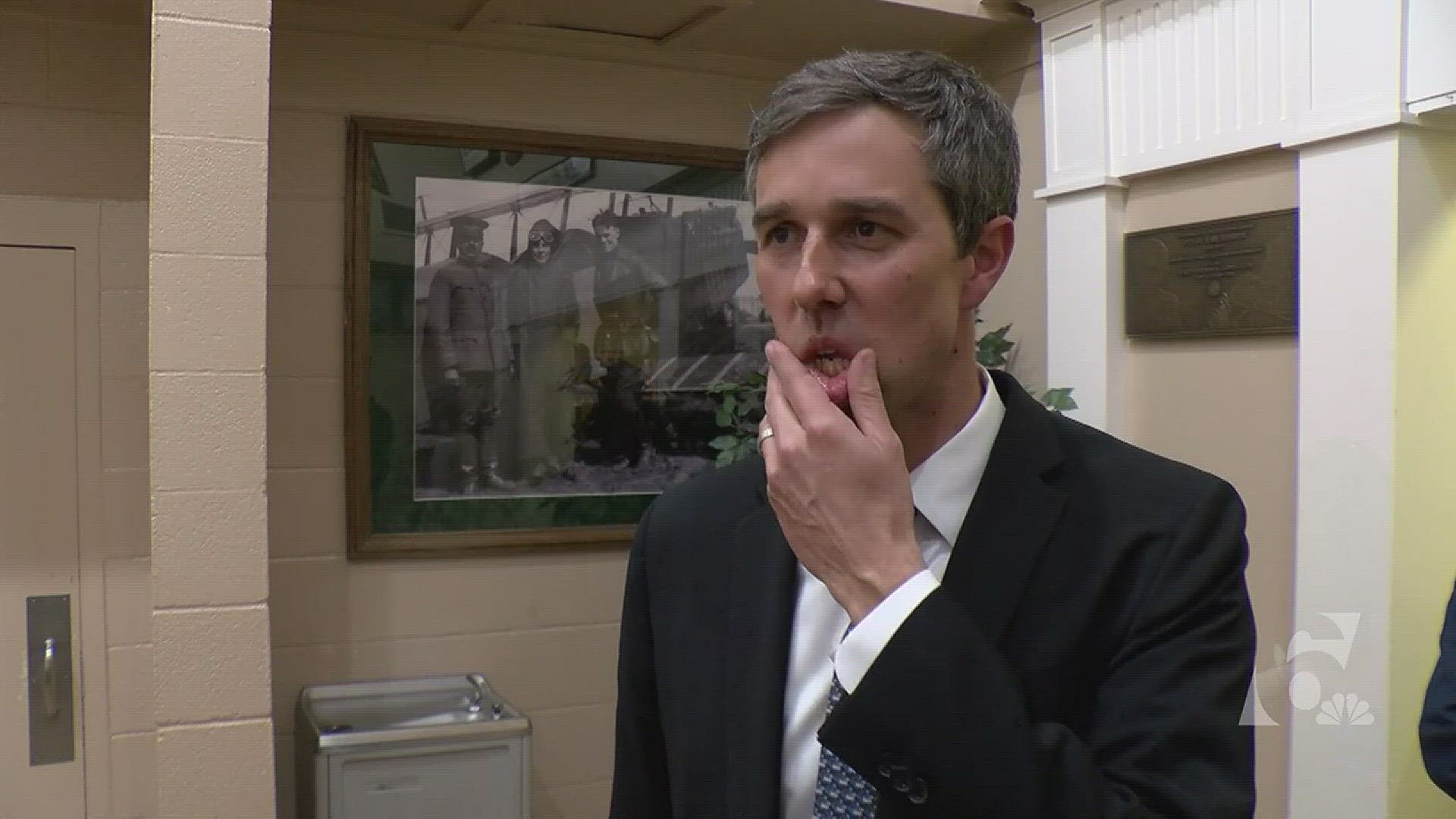 Beto O'Rourke talks to Channel 6's Kurtis Quillin about evidence there is a lot of energy this election season. O'Rourke is a democratic candidate for the U.S. Senate.