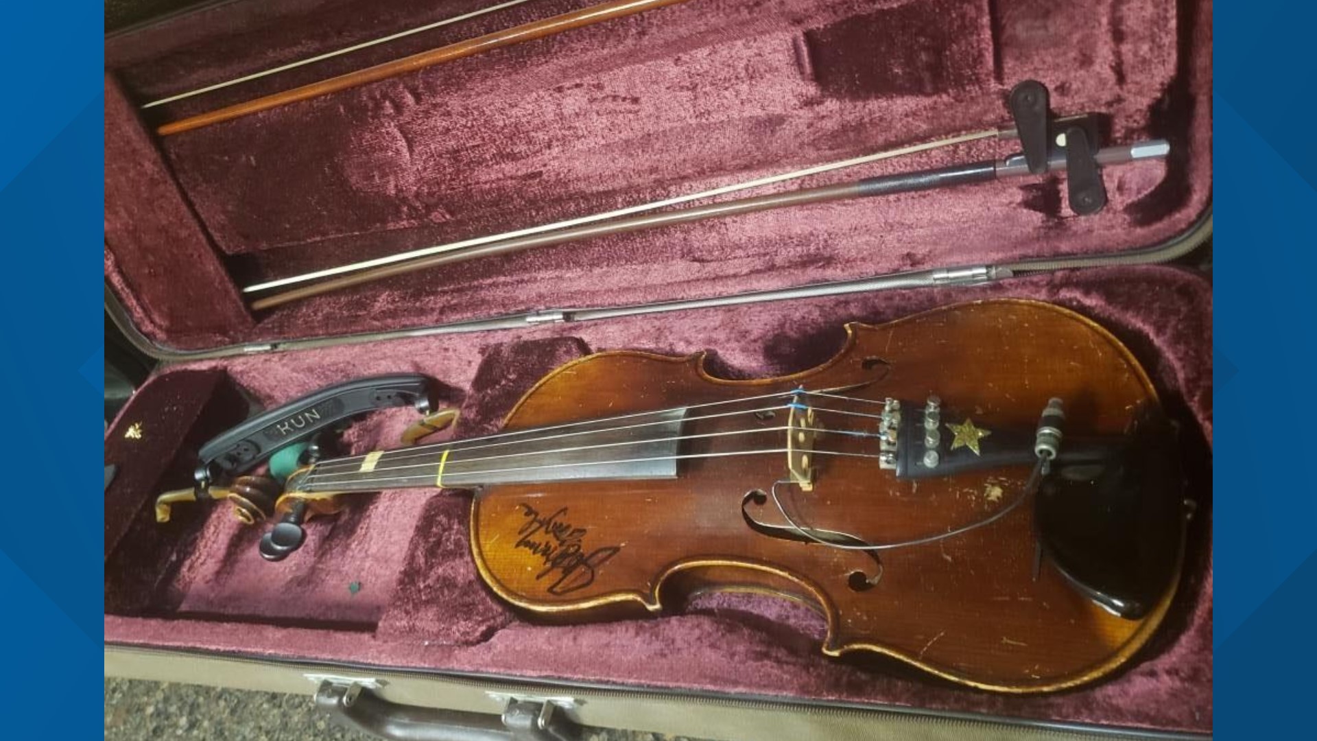 Fiddler Amber Dankert said the nearly 100-year-old fiddle was returned anonymously.