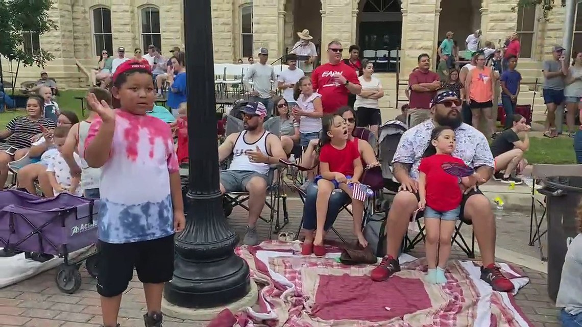 Families at Belton parade