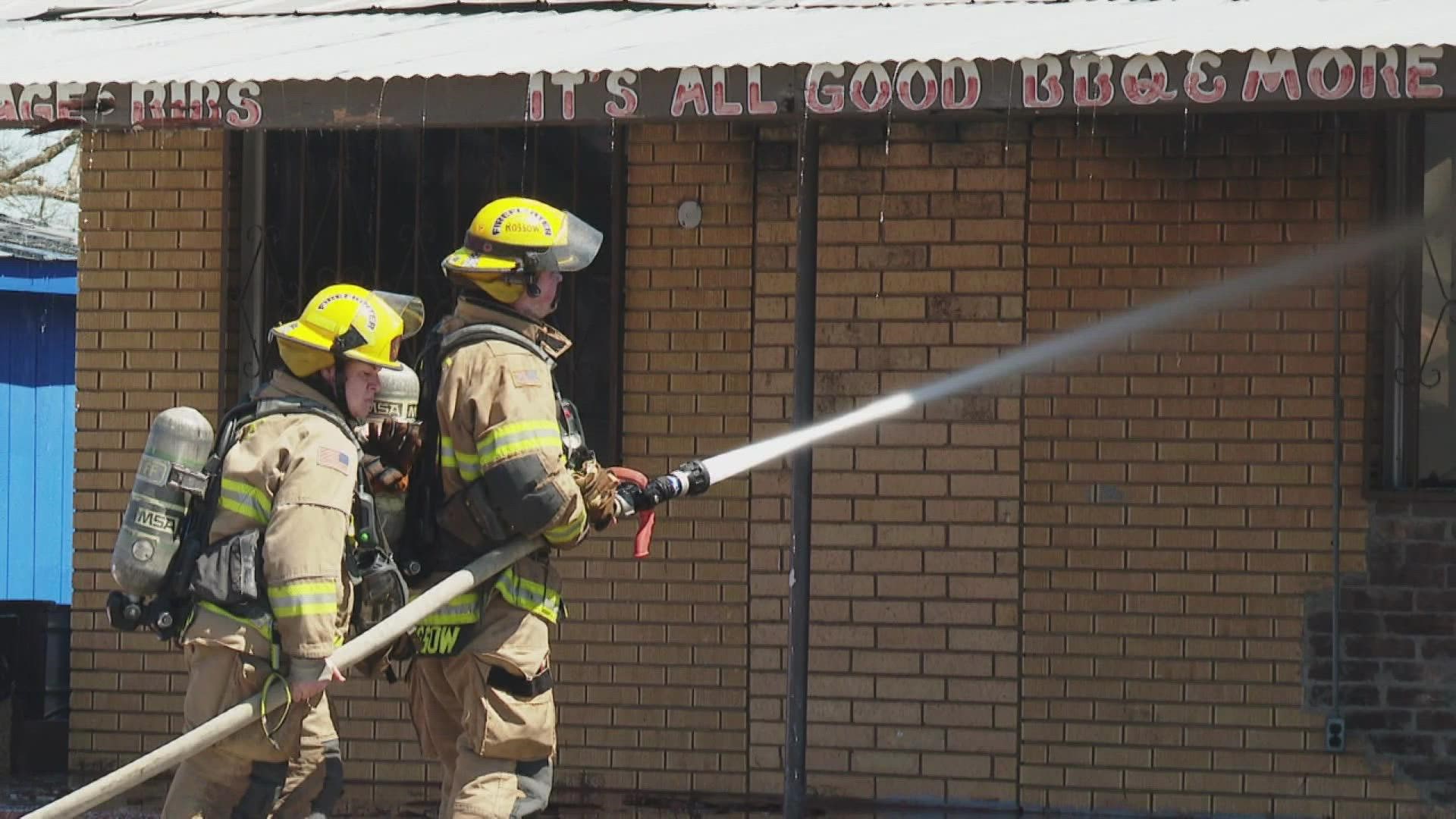 Firefighters arrived to heavy smoke and flames coming from  It's All Good Barbecue and More located on 617 S. 22nd, according to Temple Fire.