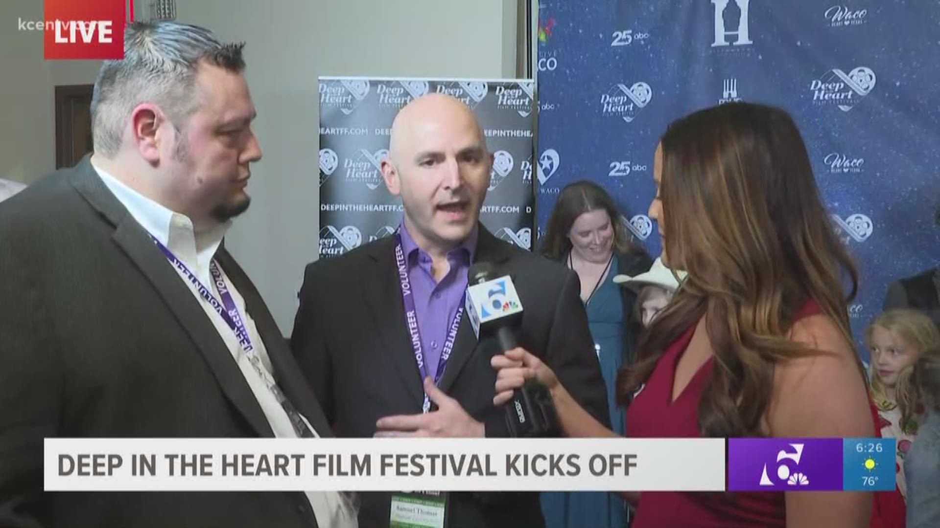 Evening anchor Leslie Draffin interviewed the "Deep in the Heart" Film Festival organizers on the festival's opening night.