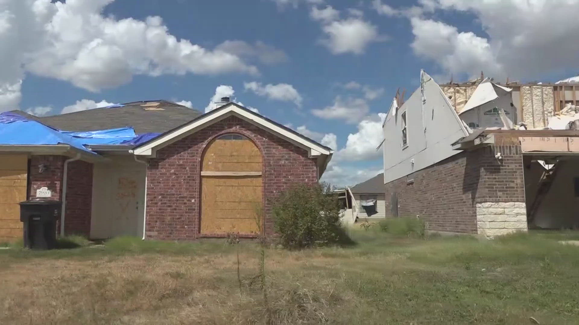 Months after tornadoes hit Central Texas in May, many residents and businesses are still rebuilding in late August.