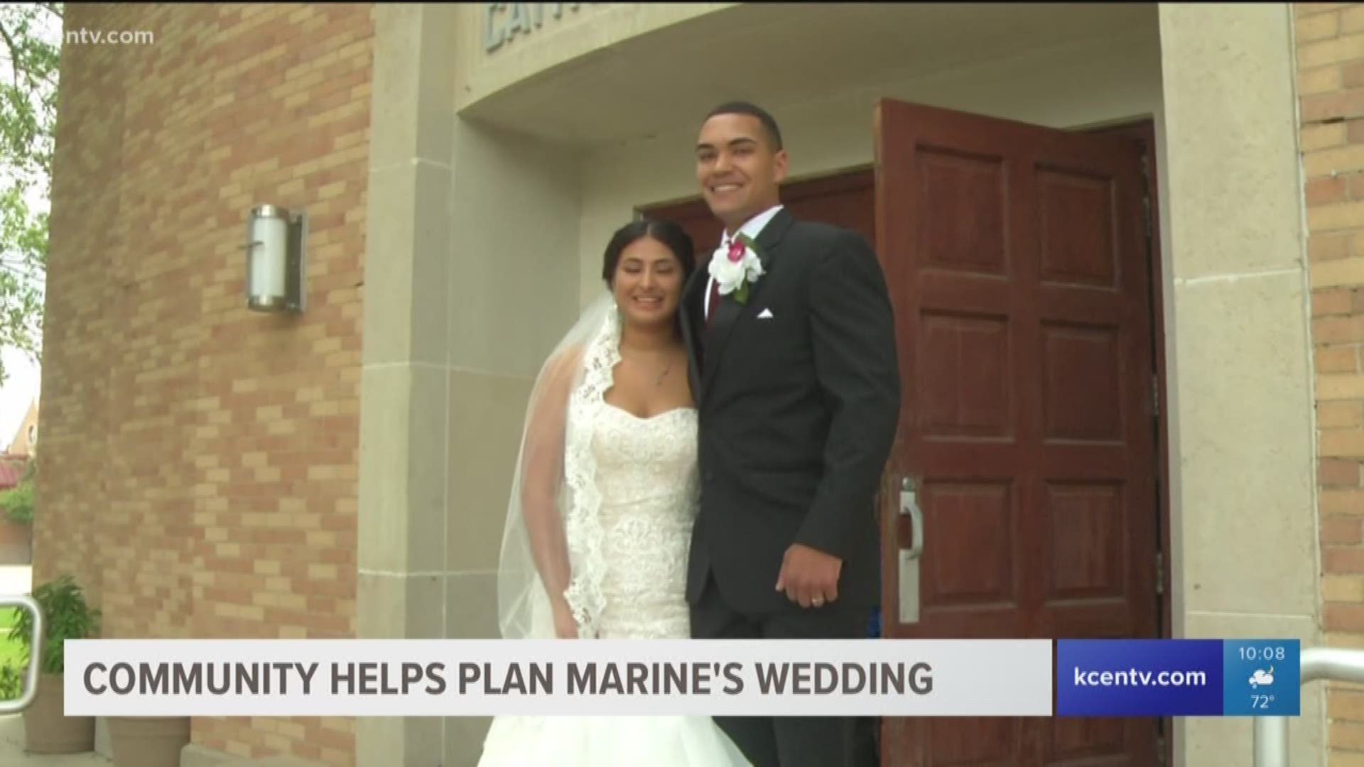 The military community came together to put together a wedding for a displaced Marine and his now-wife-- in just two days.