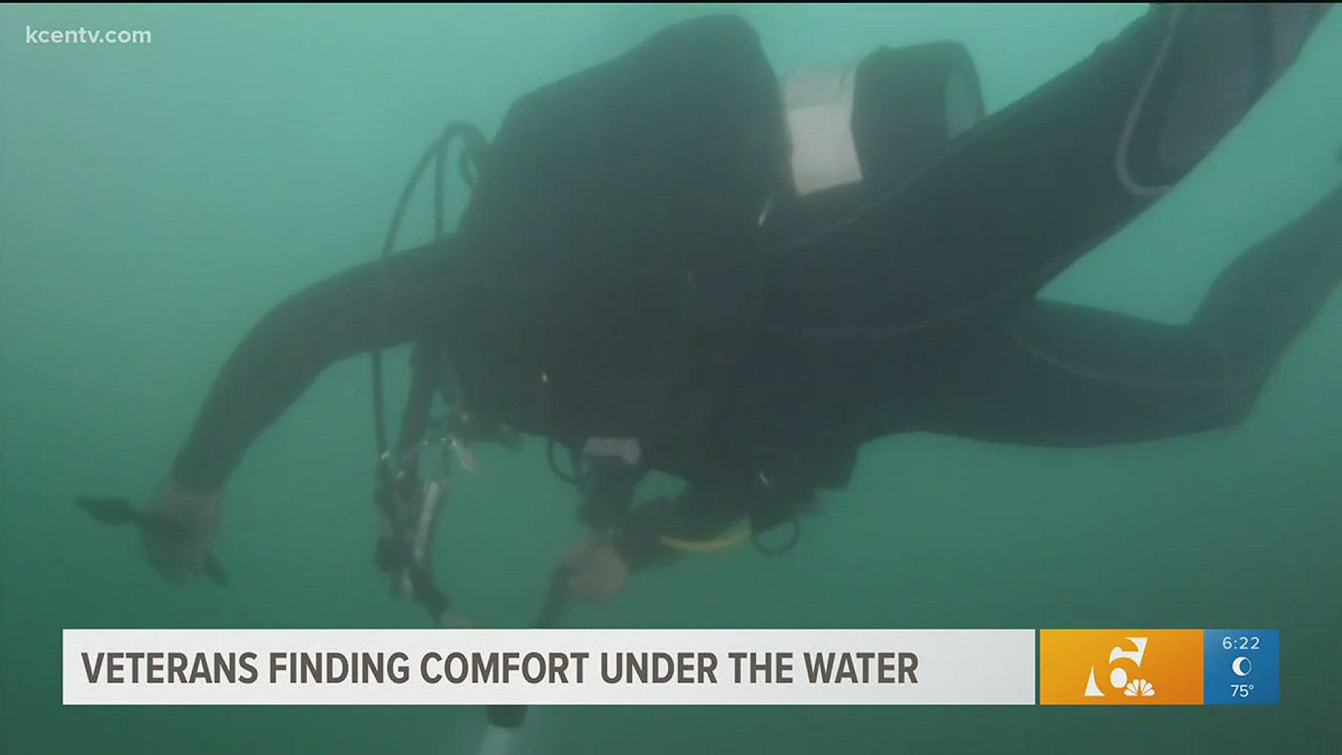 Diver's finding relief under the water