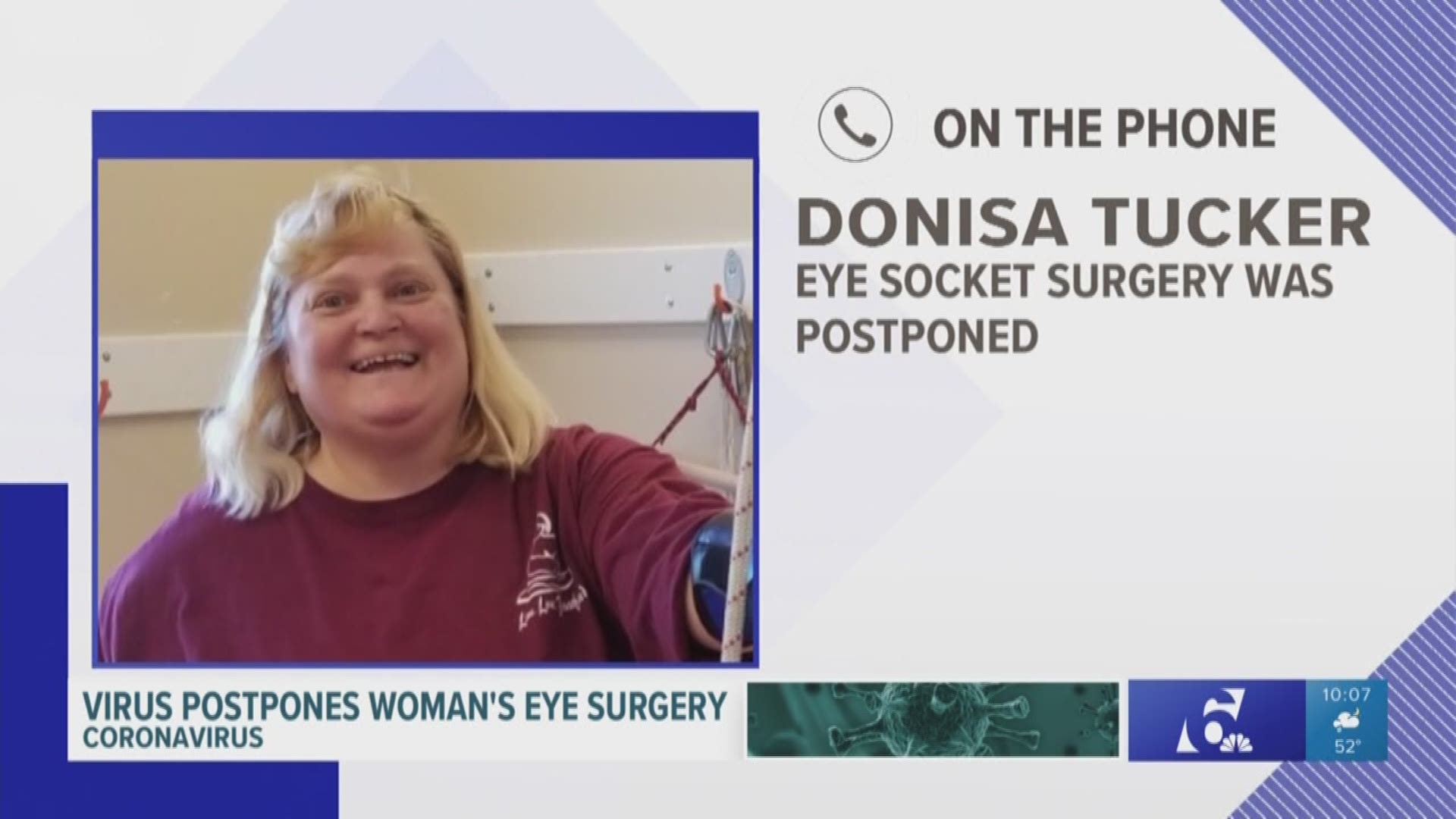 It was set for March 23, but now she'll have to wait more than a year to get the surgery.