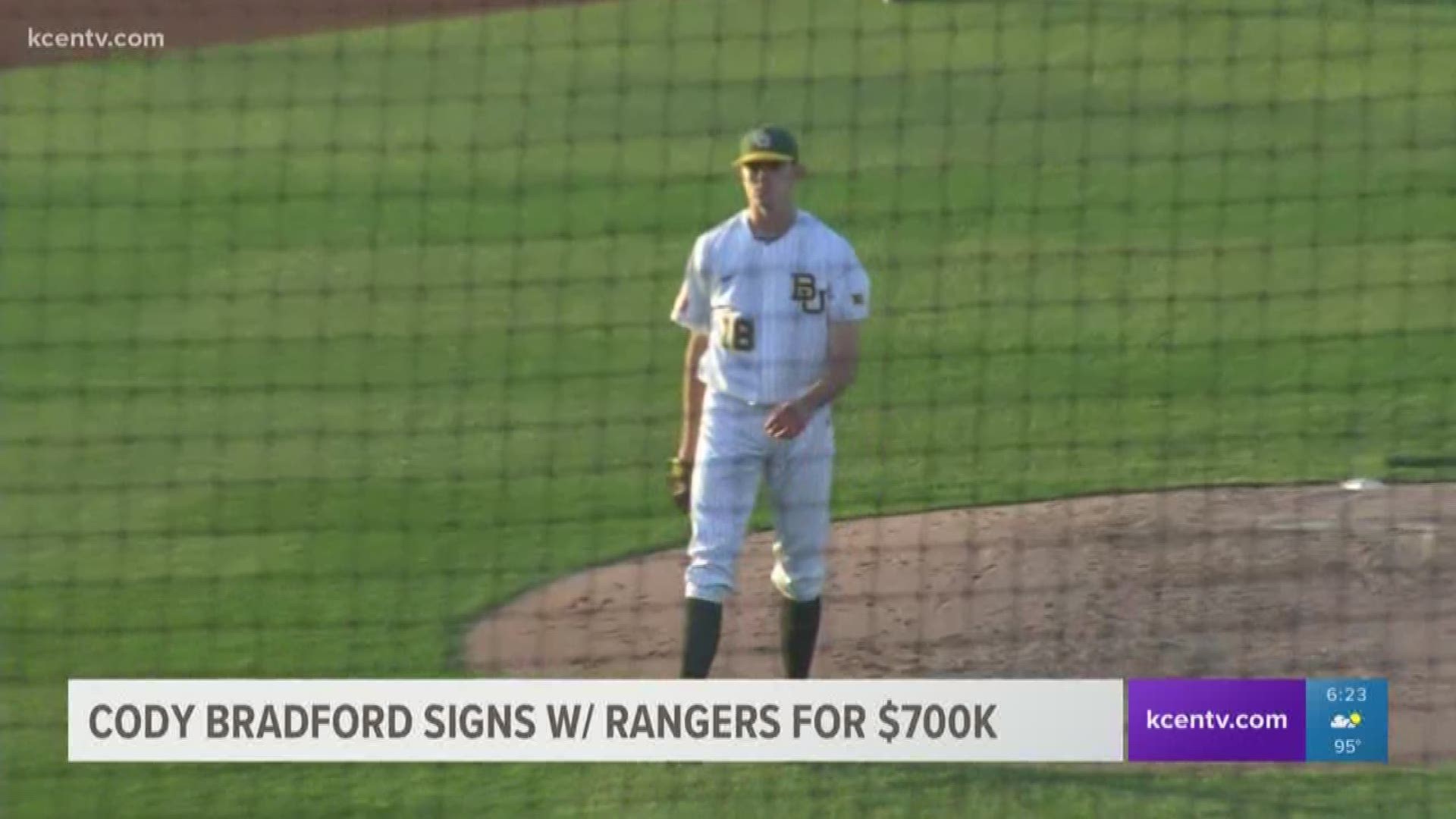 Cody Bradford was the 2018 Big 12 Pitcher of the Year, but a thoracic outlet surgery cut his 2019 season short and damaged his draft stock. He signed for $700,000, which is $418,000 above his slotted value.