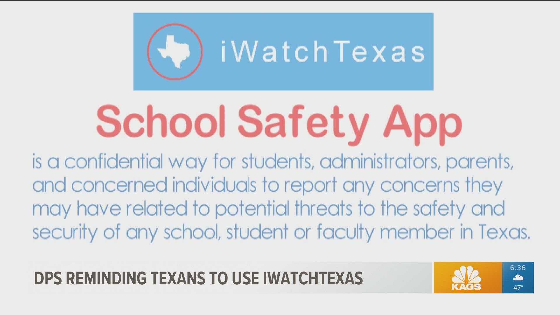 The iWatchTexas program is a partnership between communities and law enforcement and uses citizen tips on suspicious activity to thwart potential criminal acts.