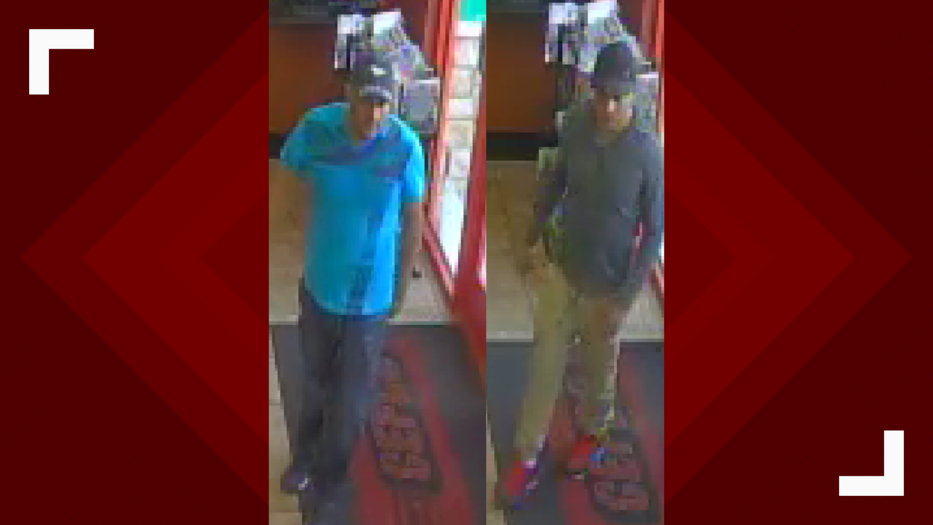 Harker Heights police are looking for two men accused of using stolen credit card information at multiple locations.