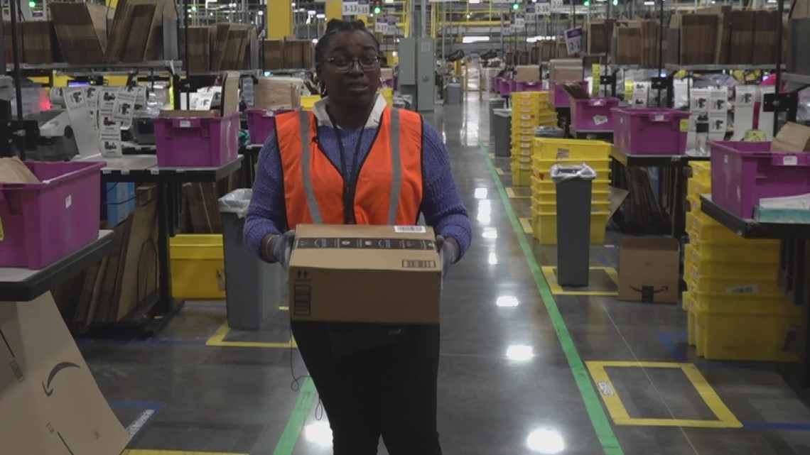 Inside Look Amazon warehouse in Waco working to fulfill orders for