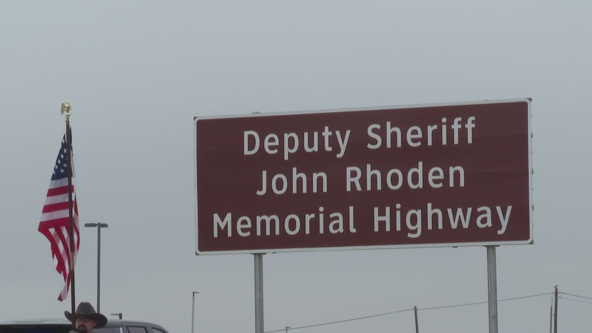 Deputy Sheriff John Rhoden Memorial Highway was unveiled three years after Rhoden died putting down spike strips during a police chase.