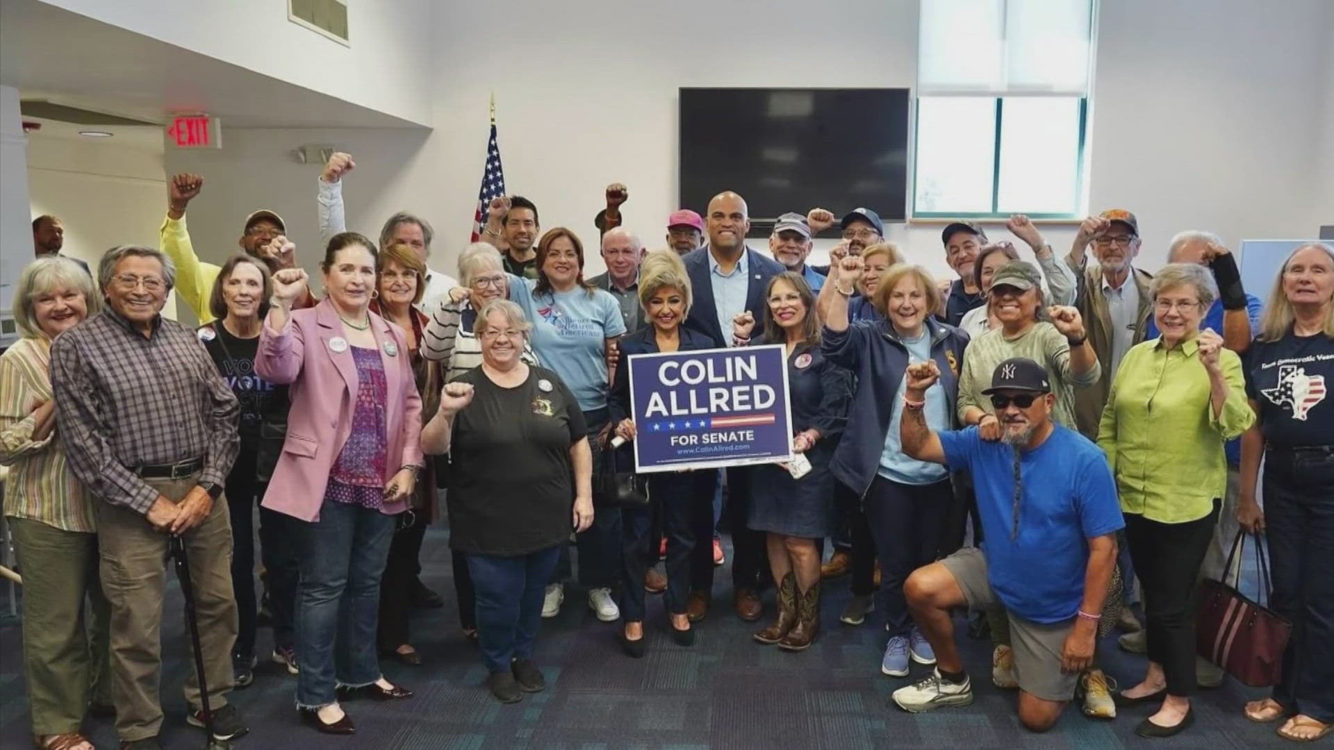 Texas Democrat Colin Allred hopes to take the seat of Republican Sen. John Cornyn next year. 