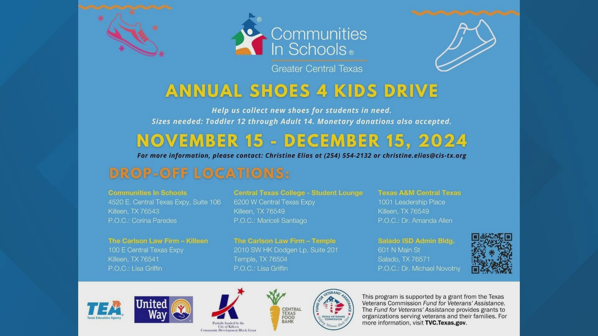 6 News has partnered with Communities in Schools to help students in need through the annual Shoes 4 Kids drive.