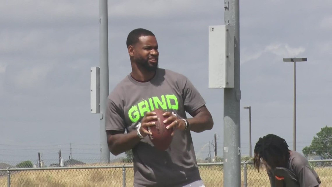 Darius Slay honored with High School jersey during youth football camp