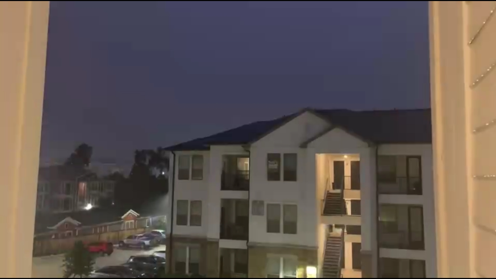 Lightning flashes across the sky in Central Texas during storms on May 26.