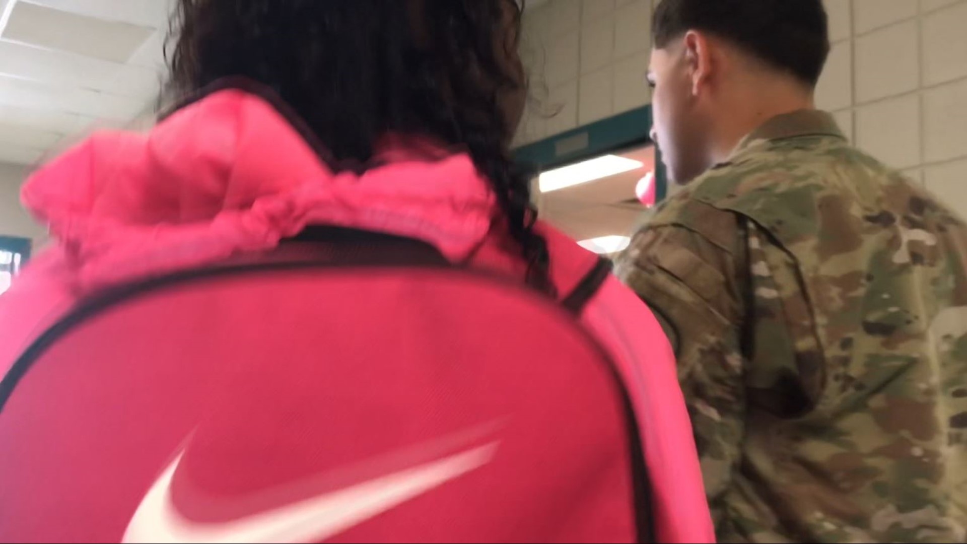 Fort Hood soldiers were on hand Monday to welcome Palo Alto Patriots to their first day of class.