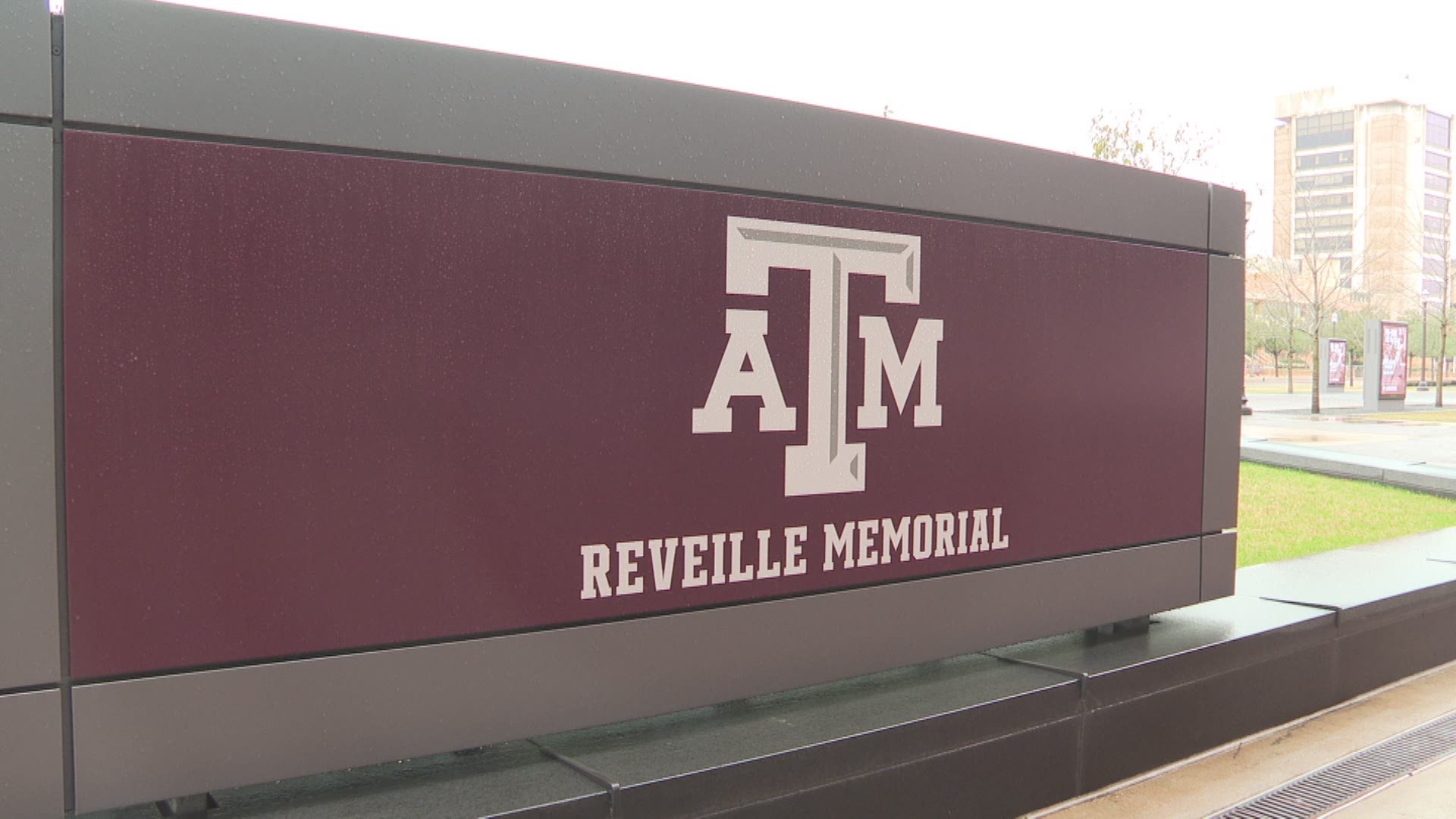 The gravesite has its own scoreboard, so past Reveilles can always keep up with Aggie football.