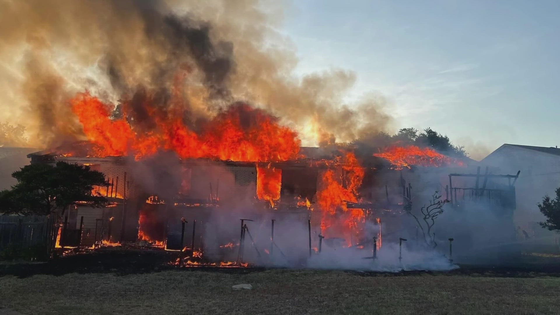 Woodway authorities described the fire as "large" and said they were able to contain the blaze to one building before extinguishing it.