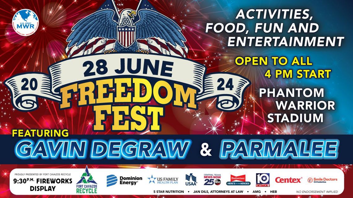 Freedom Fest to Illuminate Fort Cavazos with entertainment TX