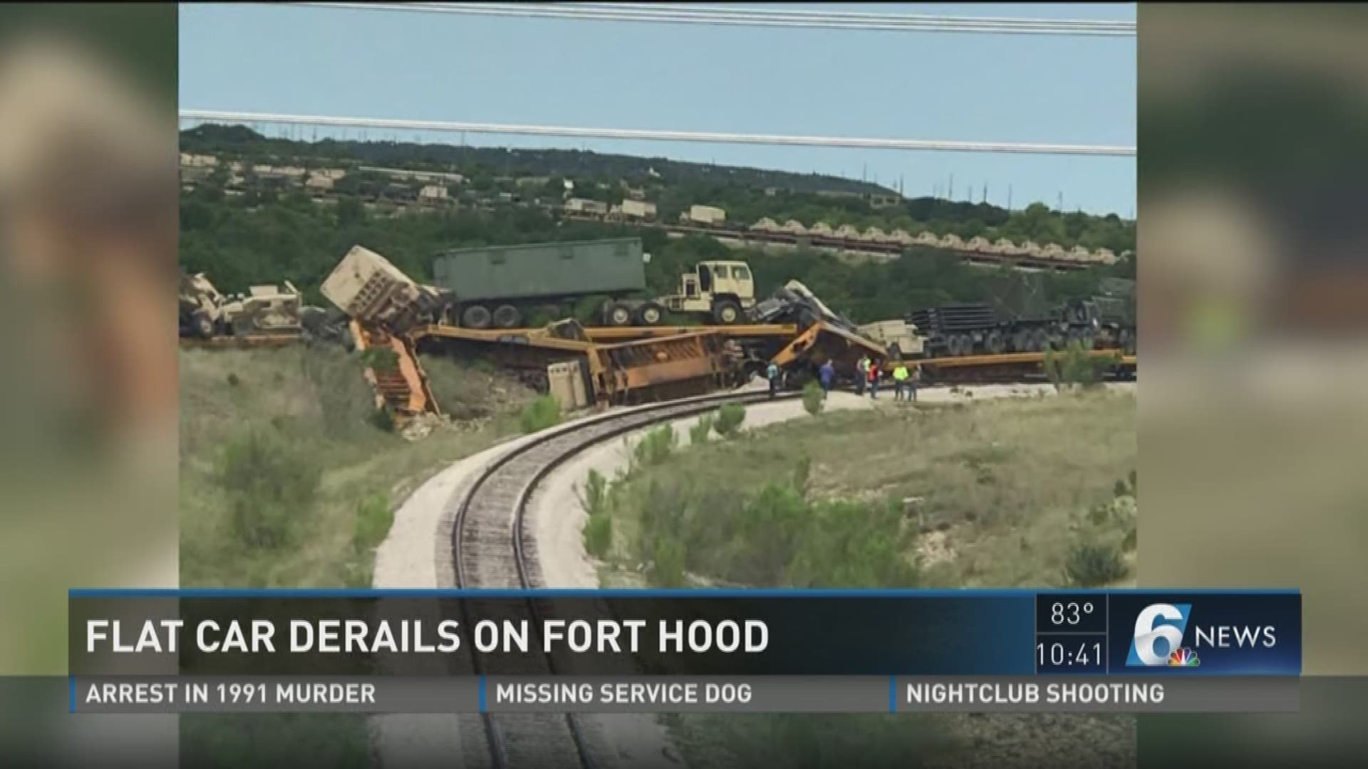 Flat car derails on Fort Hood 