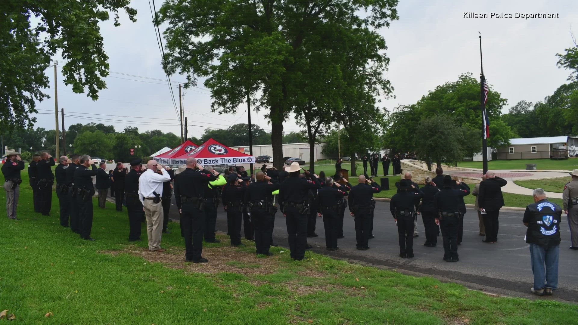 Officers from across Bell County gathered at the Belton Police Station to honor those who lost their lives in the line of duty.