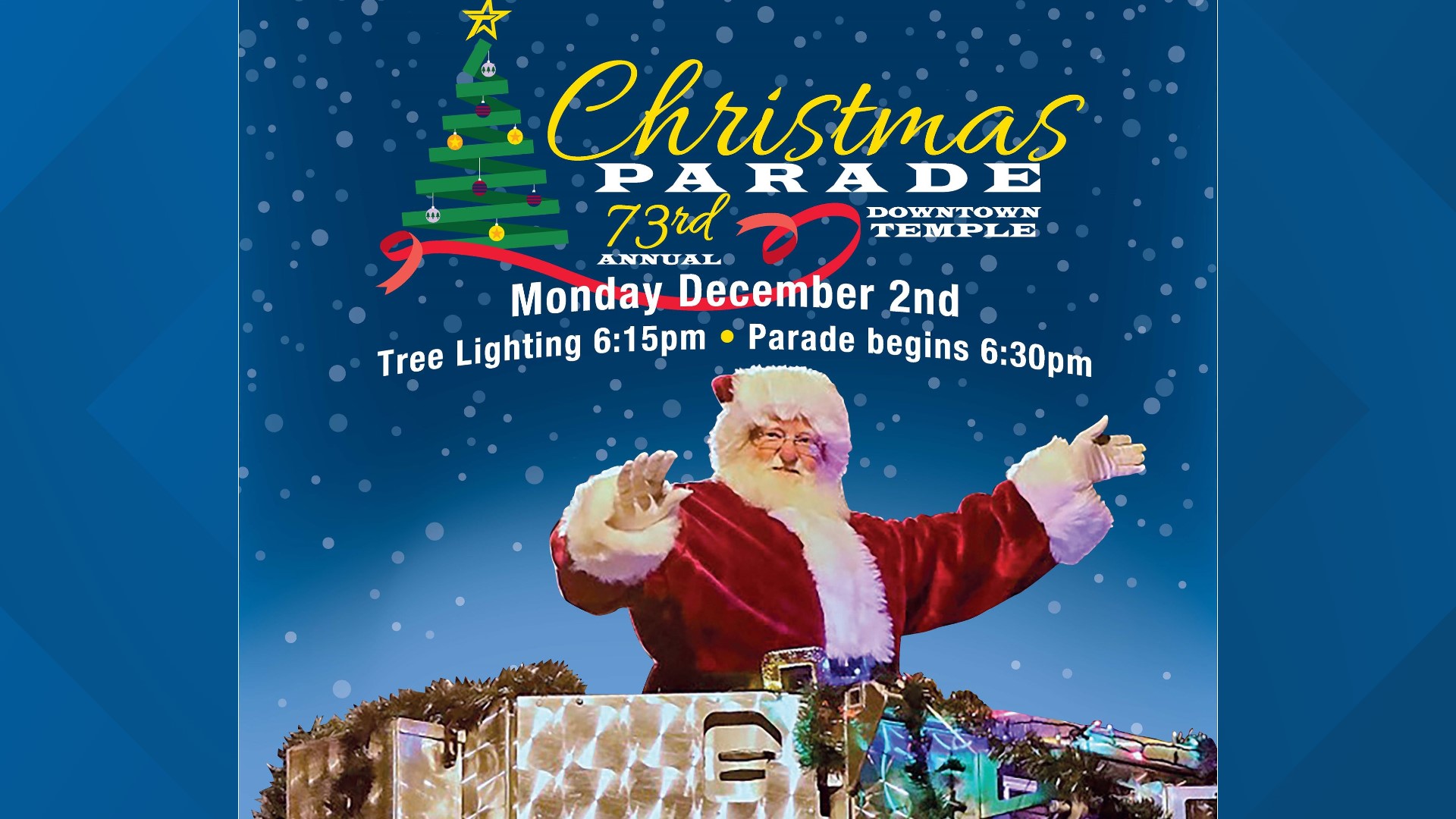 The parade theme is “12 Days of Christmas” with activities beginning at 4 p.m.