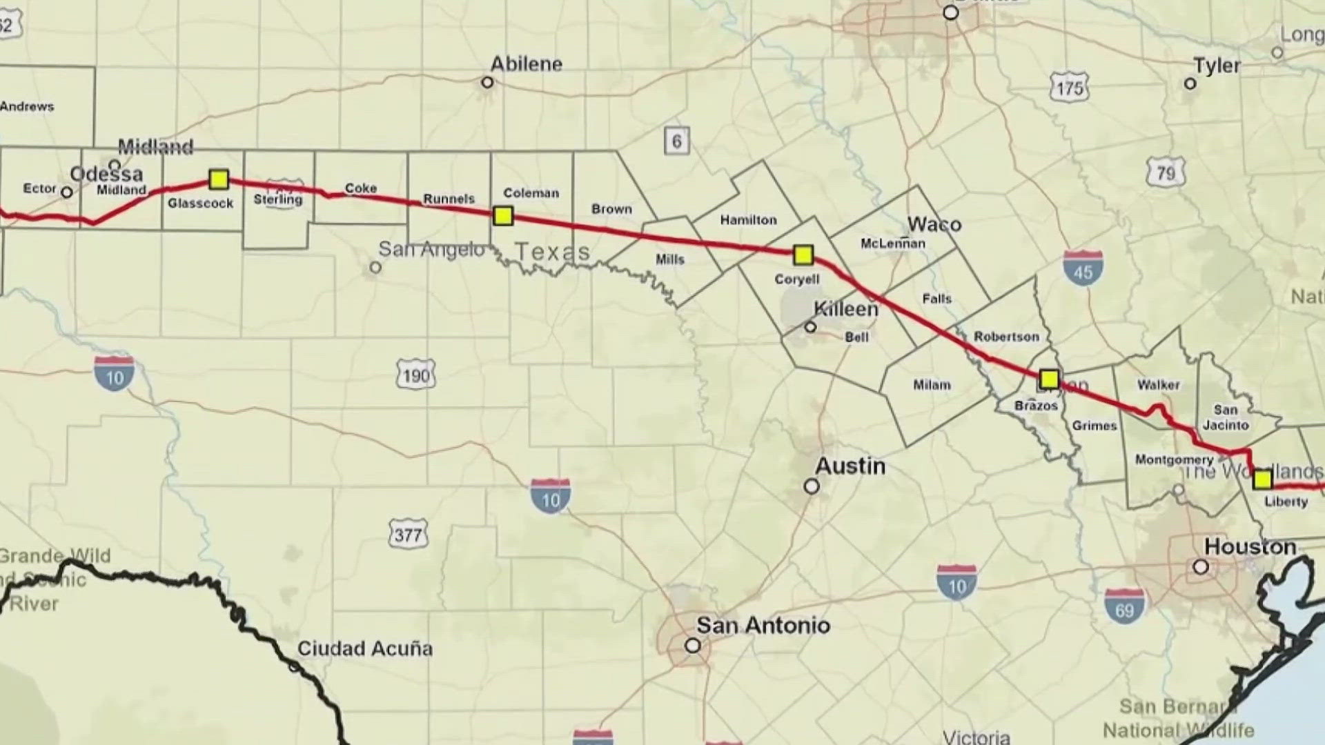 The Federal Energy Regulatory Commission in in Central Texas hearing from the public about the proposed DeLa Express pipeline.