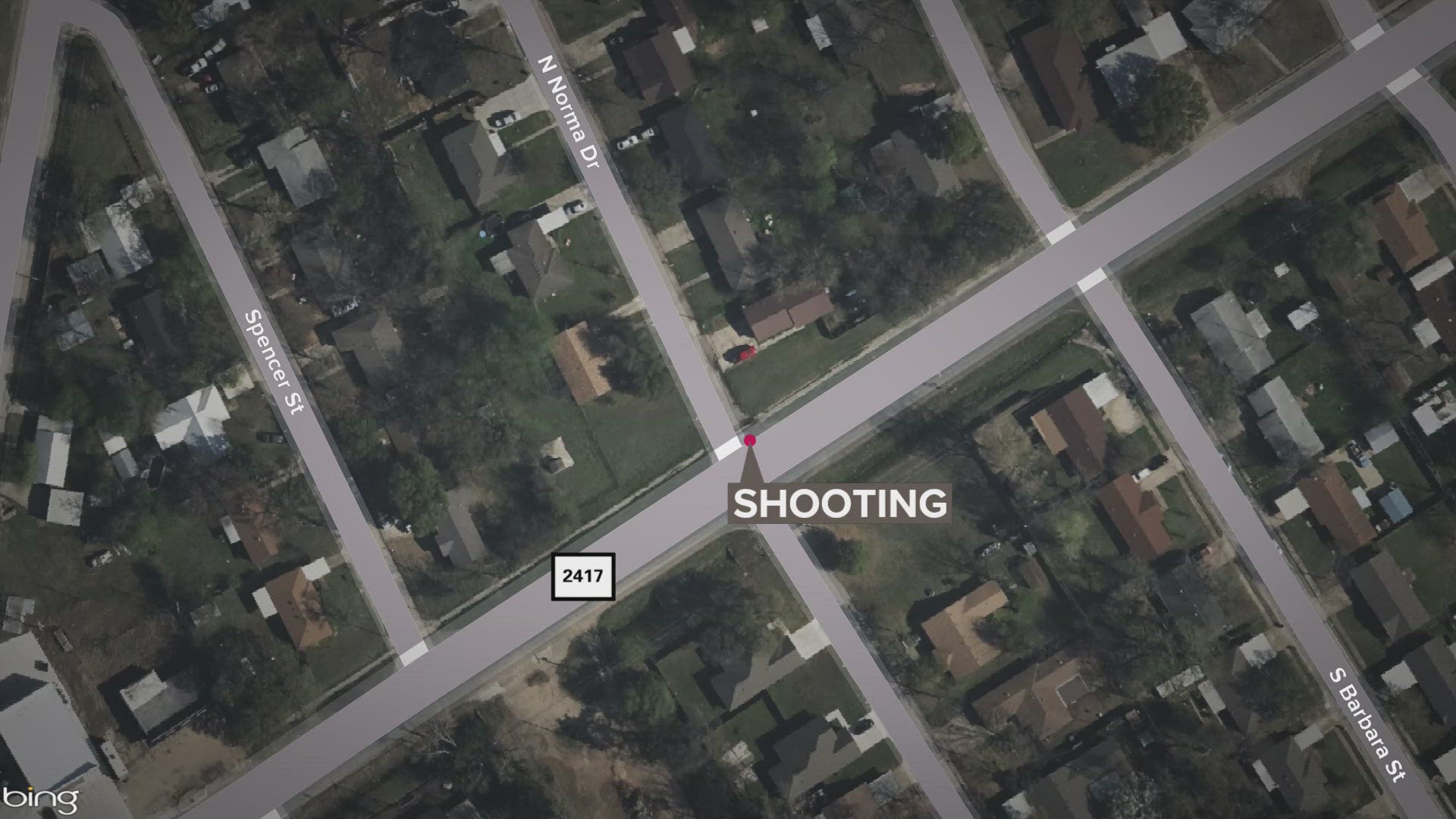 Police say the shooting took place in the 600 block of North Norma Drive in town.