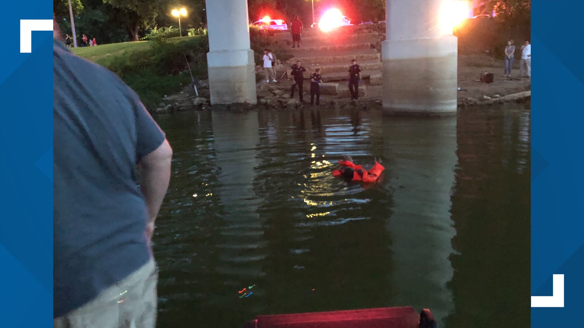 During a dinner cruise Monday night, two Waco River Safari employees sprang into action to save a woman they saw in the water.