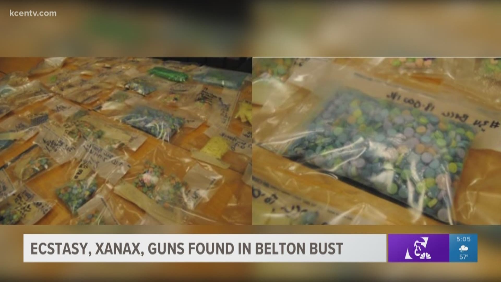 Dozens of guns and around $41,000 worth of narcotics were seized from a Belton residence.