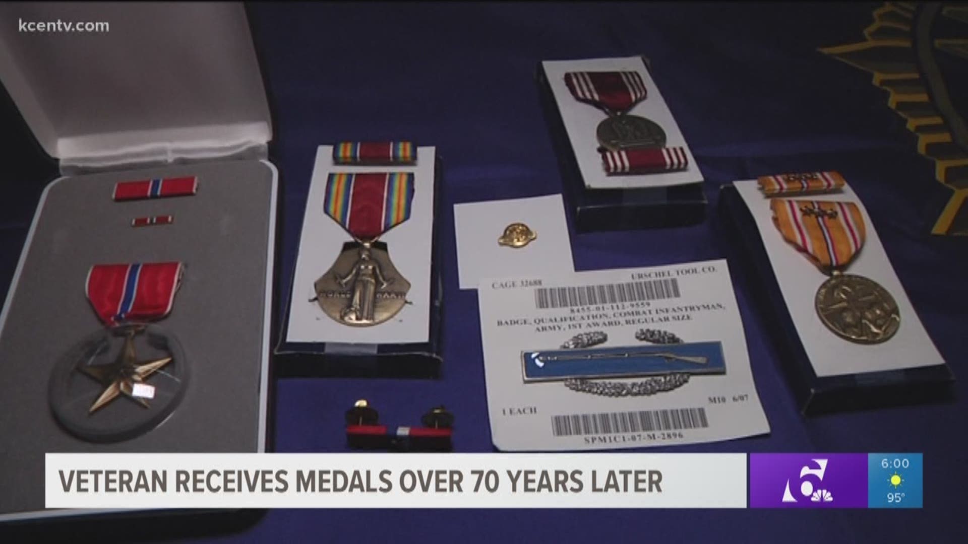 Frank Thompson was awarded multiple medals after serving in WWII over 70 years later