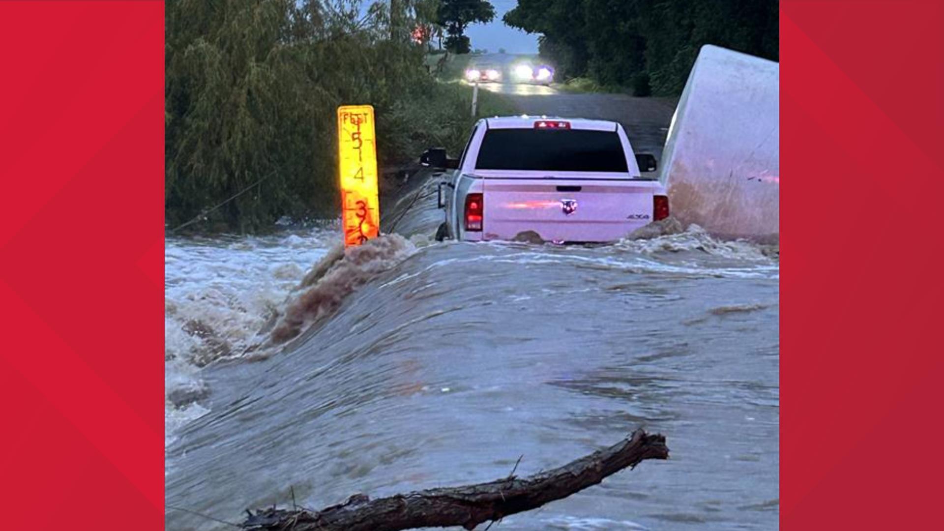 Waco fire crews conducted a swiftwater rescue Thursday at a low-water crossing near McGregor South Loop and Indian Trail, with no injuries reported.