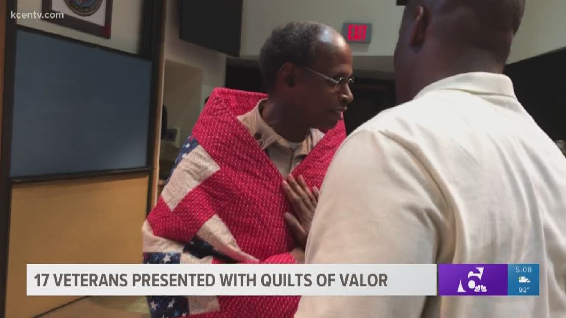 The Quilts of Valor are made by volunteers and presented to nominated veterans to help them combat their despair and heal.