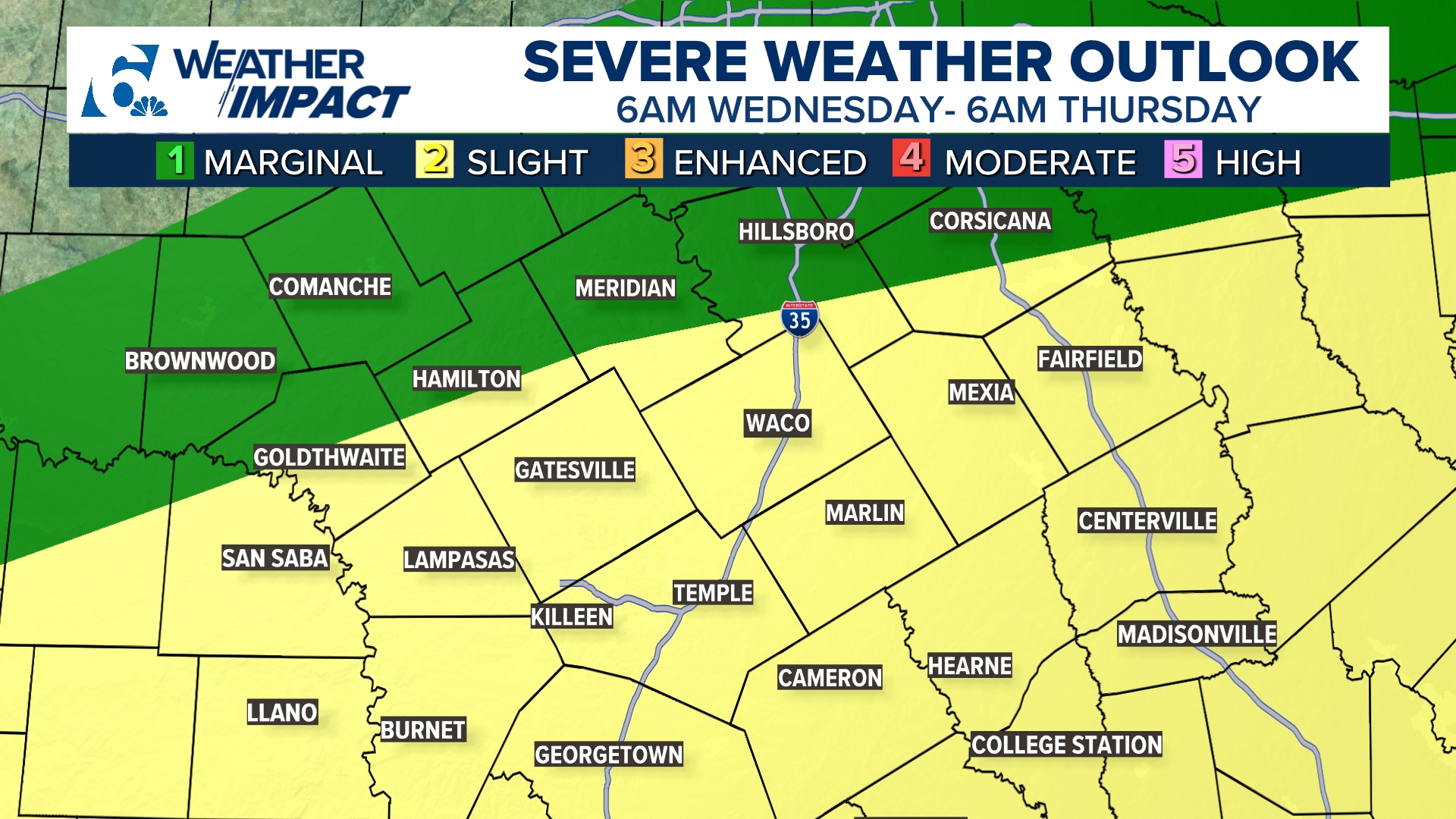 Possible Severe Storms Threaten Central Texas Wednesday | Weather ...