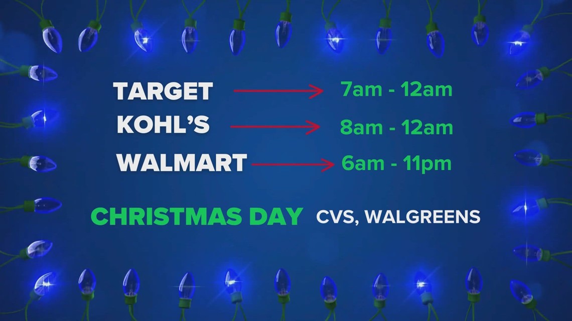 Christmas shopping hours for late gifts