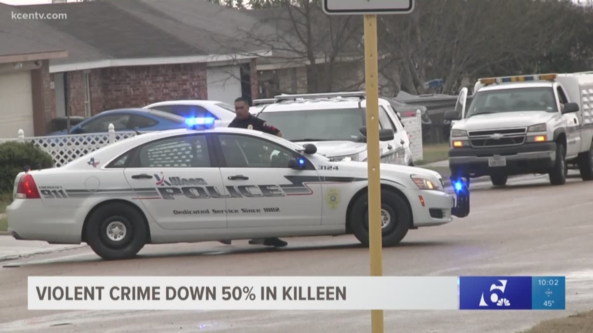 Violent crime in Killeen saw a 50 percent drop from 2017 to 2018.