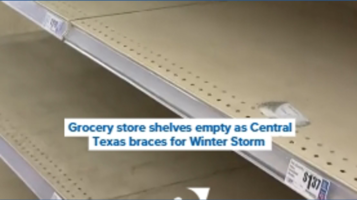 Grocery store shelves empty as Central Texas braces for Winter Storm ...
