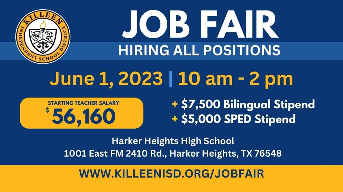 Killeen, Texas News  Killeen ISD hosts job fair for all position  kcentv.com