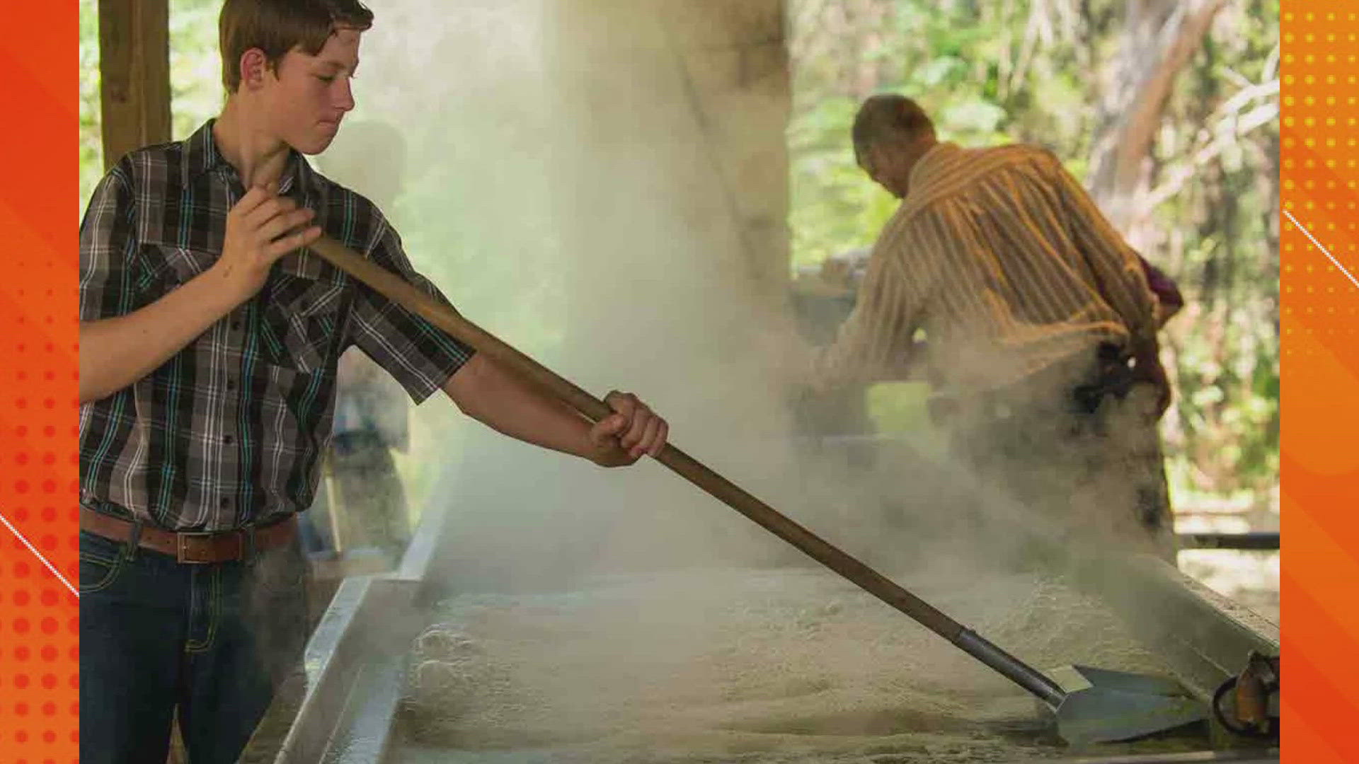 Sorghum is a syrup that comes from a plant, mimicking the consistency of molasses.