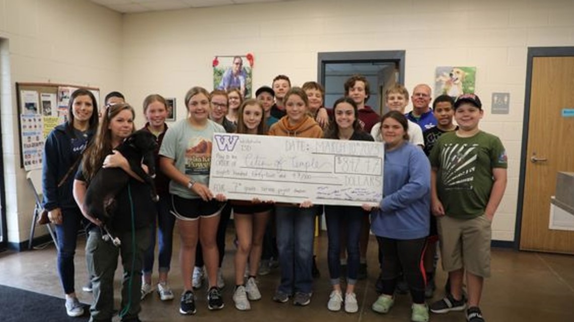 Westphalia students donate to Temple Animal Shelter | kcentv.com