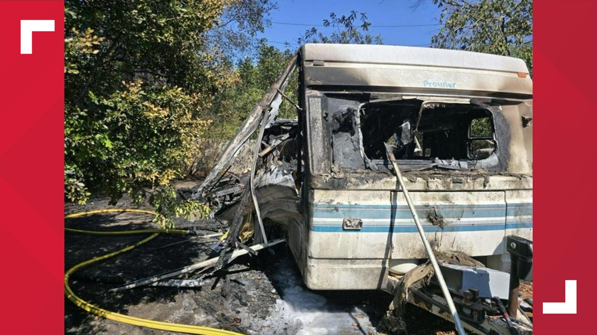 RV catches fire in Temple yard on Oct. 15 | Temple, Texas News | kcentv.com