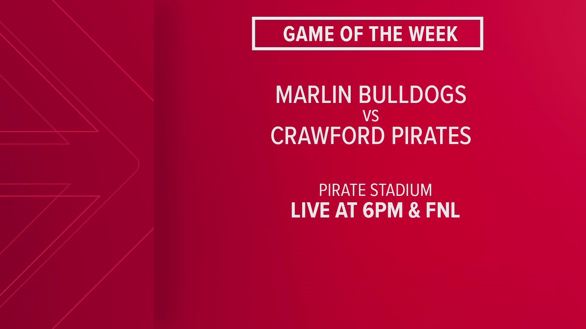 The Marlin Bulldogs will battle the Crawford Pirates in Week 7