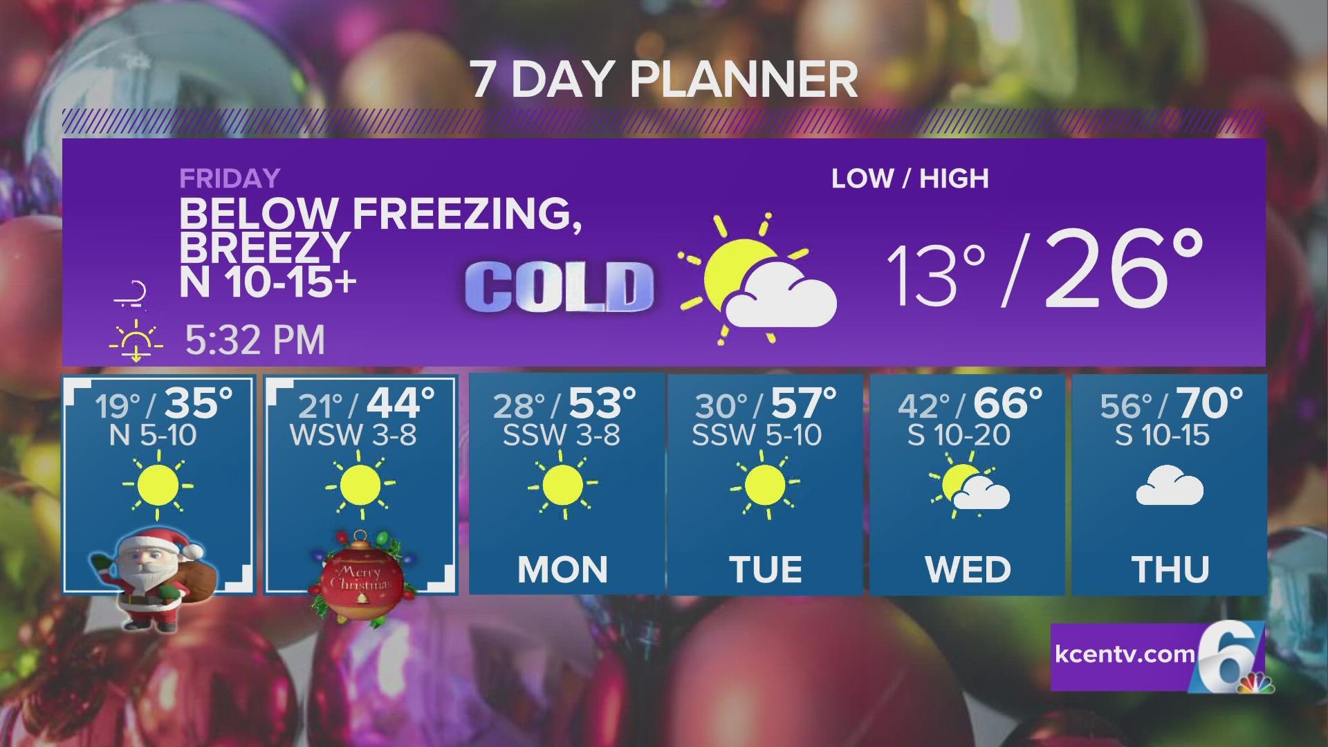 One of the strongest winter fronts moving through tonight will plunge Central Texas to near record cold with wind chills reaching the negatives.