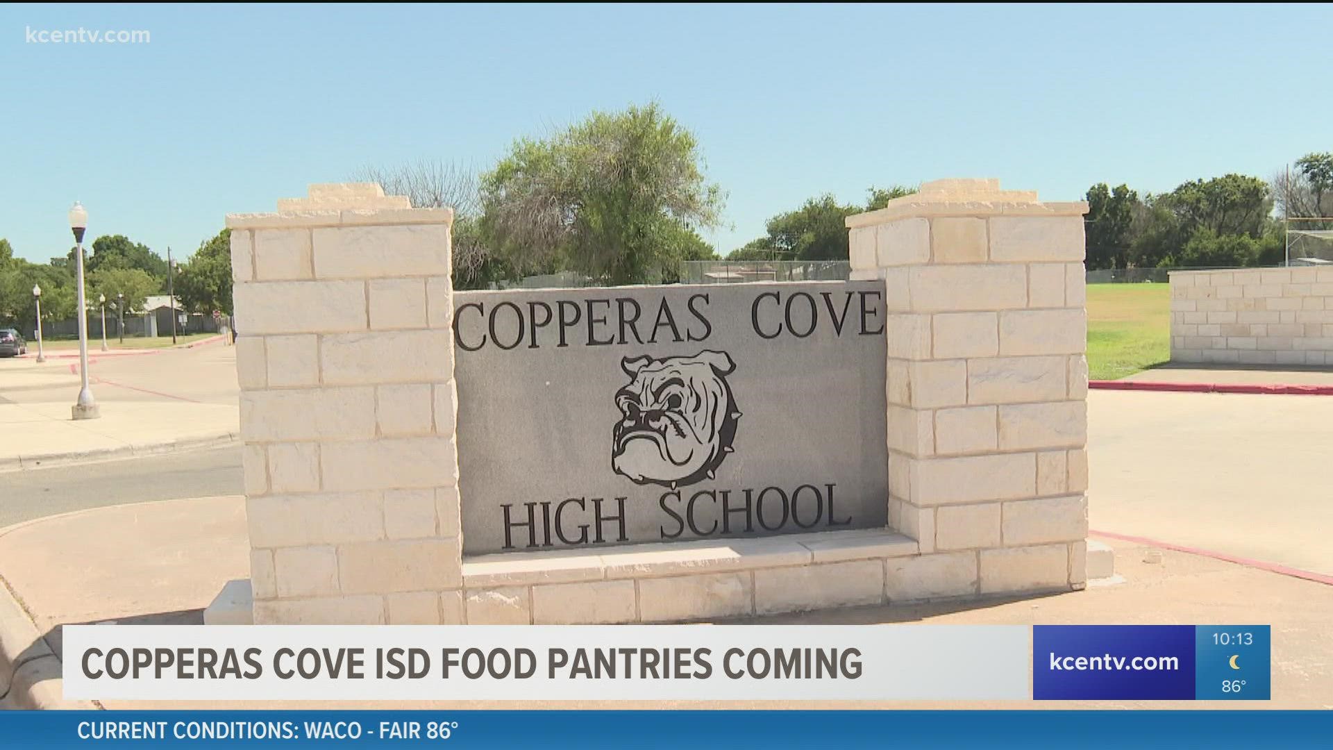 Copperas Cove ISD will have food pantries on every school campus by the end of the school year