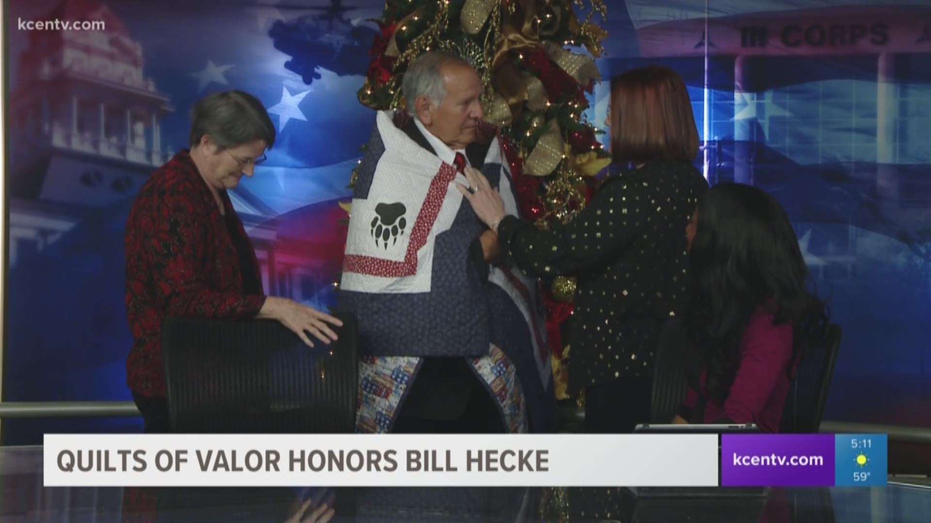 Quilts of Valor has been providing comfort across the country and in the Central Texas community for years. On Sunday, they awarded Channel 6 Meteorologist Bill Hecke his own quilt.