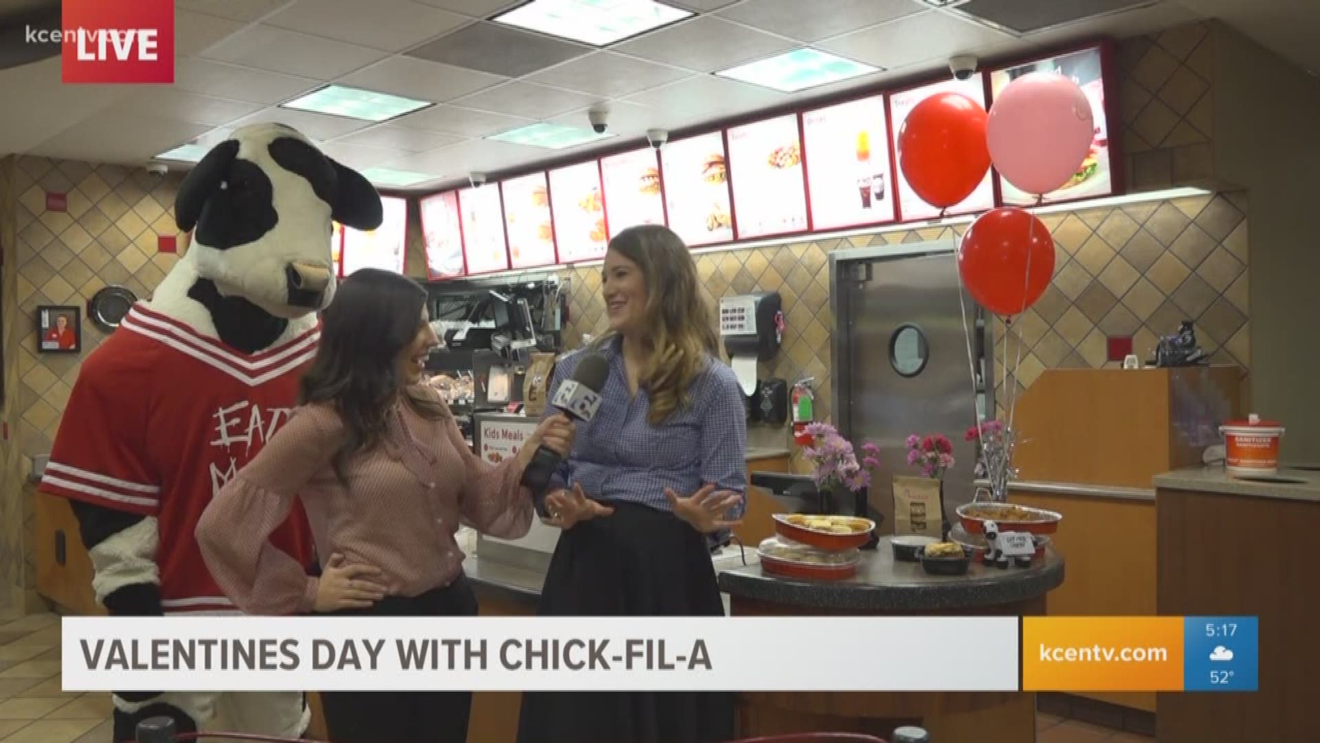 Chick-fil-A offers heart shaped trays for chick-n-minis and nuggets as well as Cow Grams that you can send to your loved one on Valentine's Day.