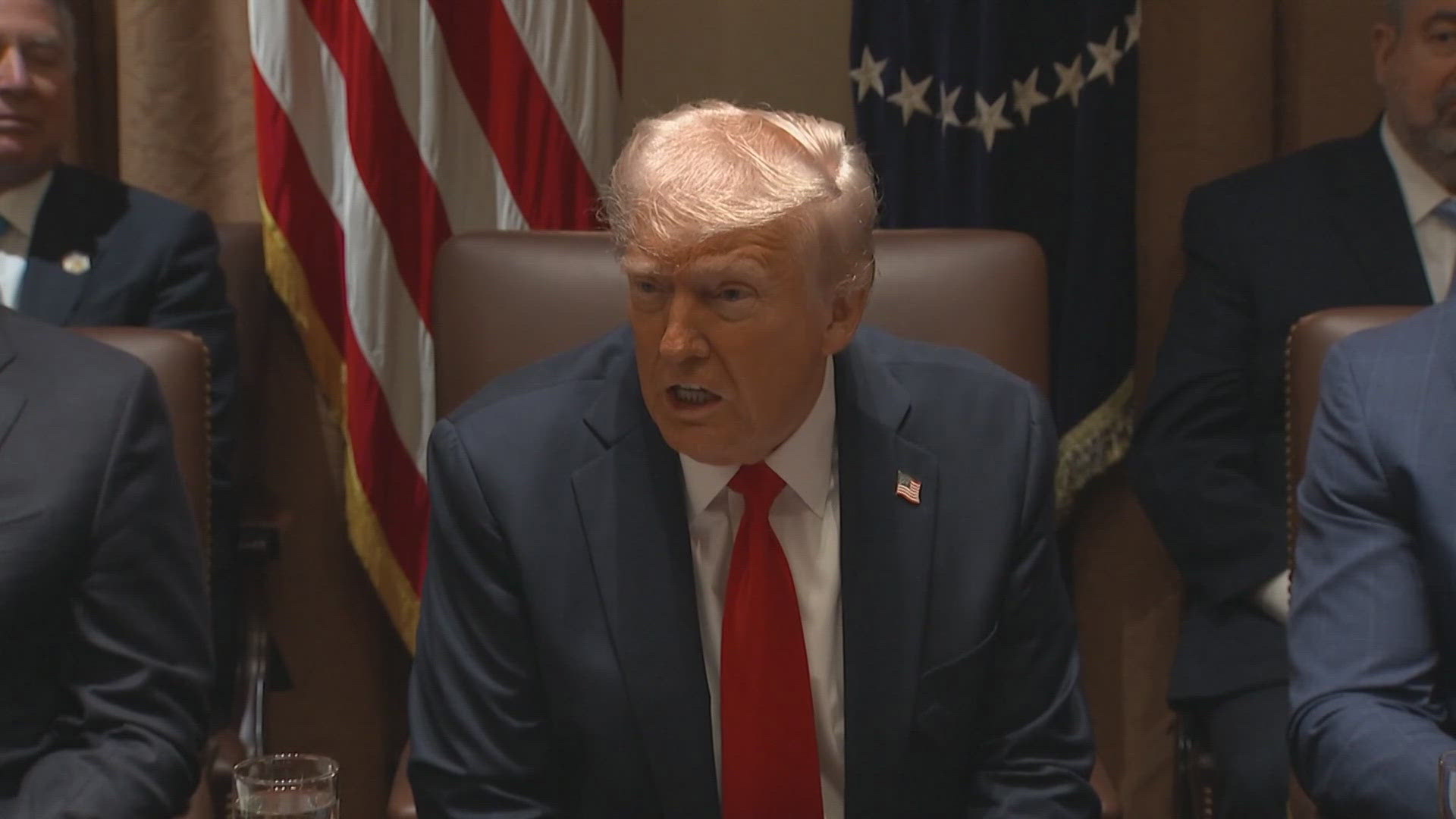 President Trump is meeting with his cabinet for the first time, Elon Musk  in attendance